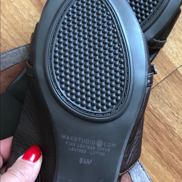 Max Studio brown leather samurai sandals 8.5 - Picture 5 of 5